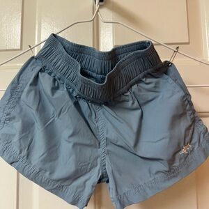 Blue Athletic Shorts with Elastic Waistband and Relaxed Fit